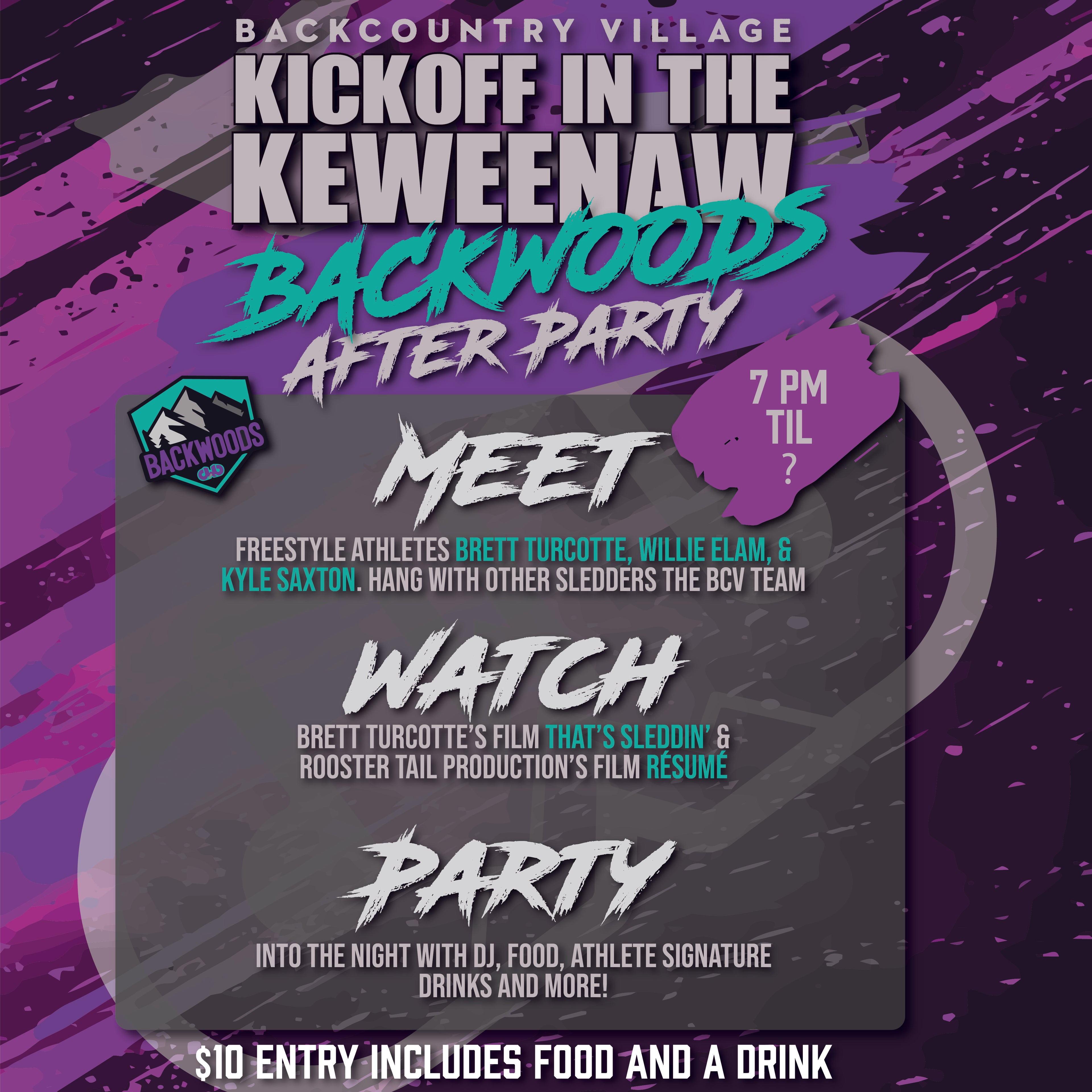KICKOFF IN THE KEWEENAW BACKWOODS AFTERPARTY TICKET